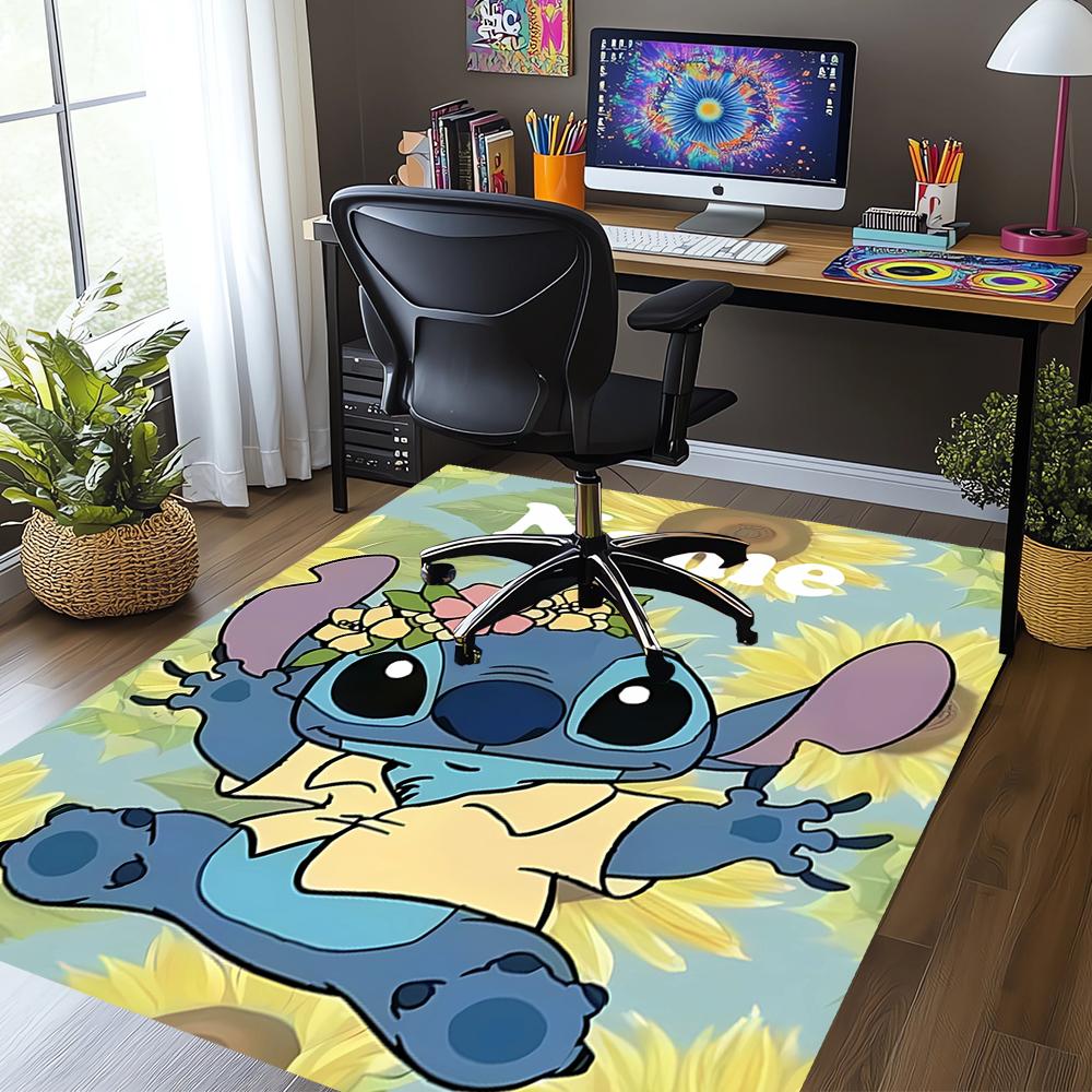 Custom Name Stitch Printed Carpet,Rug for Office Chair Living Room Bedroom Kitchen Room Decor Gifts.
