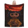 Cozy Blanket Travel Car Horror Cartoon C-Coraline Bedding Throws Novelty  Bedspread For Living Room