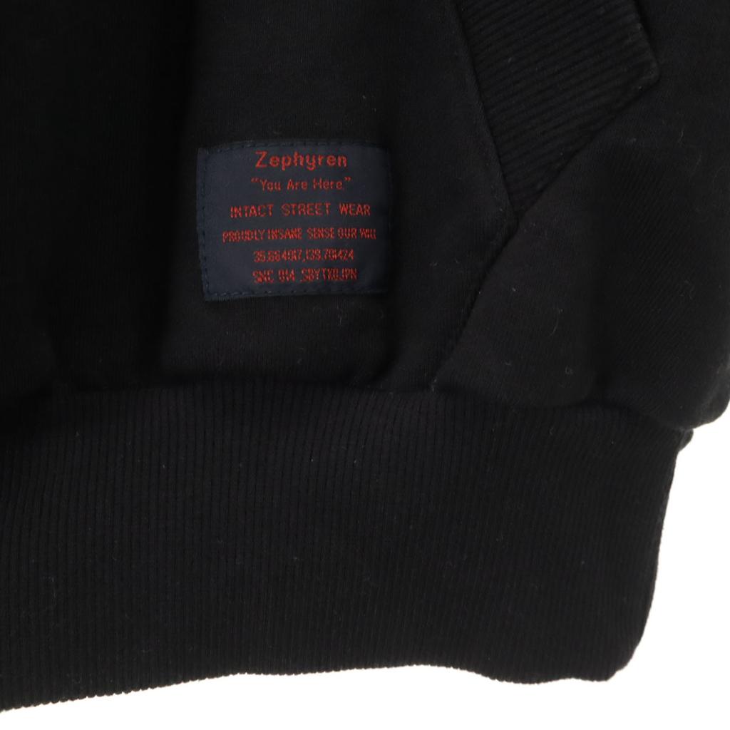 ZEPHYREN Back print Long sleeve oversized sweatshirt Zip hoodie M Men's Used