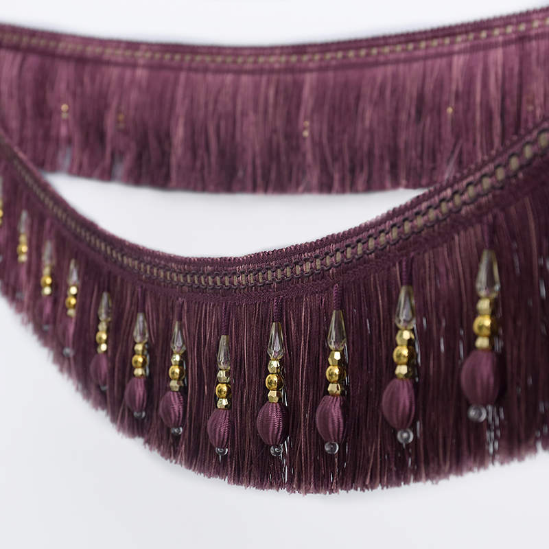 1M Nappa per Cucito Tende Frangia Nappa Perline di Cristallo Accessorio in Pizzo Stile Europeo Pizzo Perline Rifinitura Artigianato Tappezzeria Fai da Te