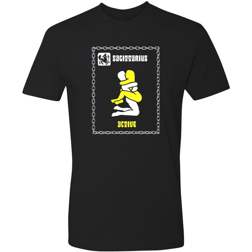 Retro Novelty Tee T Shirt Erotic Astrology Zodiac Sagittarius 70s Van Tattoo Unisex T-Shirt S