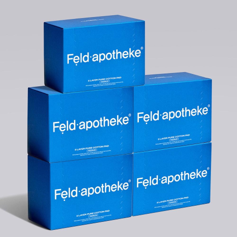 Feld Apotheke Premium 5 Ply Cotton Cotton Pads 80 Sheets X 5 Pcs none