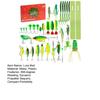 24Pcs/Set Christmas Fishing Advent Calendar Lure Bait 360 Degree Rotating Fish Lure Set with Realistic Painting Reflective Sequins