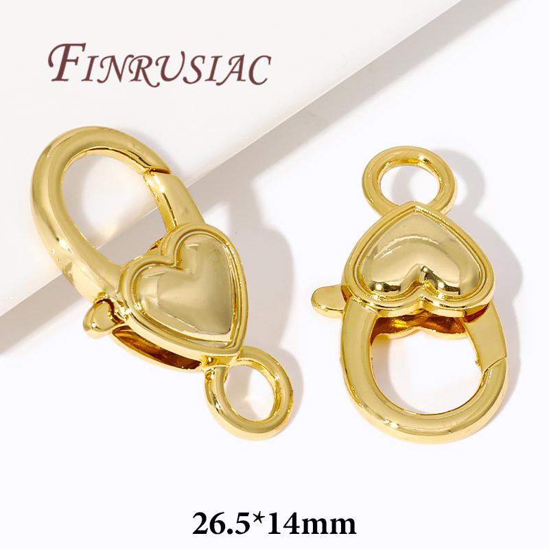 Wholesale 18K Real Gold Plated Lobster Clasps Necklace Bracelet Connector End Buckle For DIY Jewelry Making Supplies Accessories