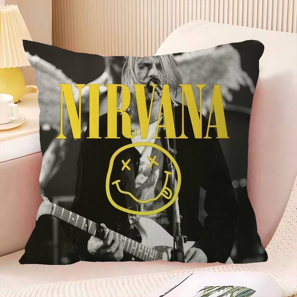 NNirvana American Rock Band Cushion Cover Decorative Pillow Sofa Home Decor Case Pillow Cases