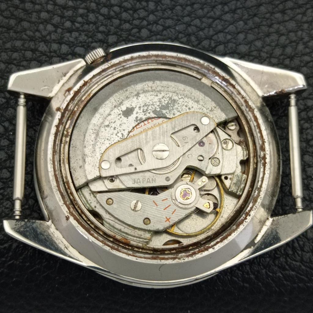 SEIKO 5 AUTOMATIC JAPAN MENS 6119C VINTAGE WHITE COLOR DIAL WATCH a702364-5