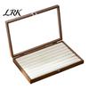 Jewelry Box with Partitions Ring Storage Box, Durable Wood Compartmentalized Design, Soft Neat And Orderly Velvet Interior Multi-grid Organizer,