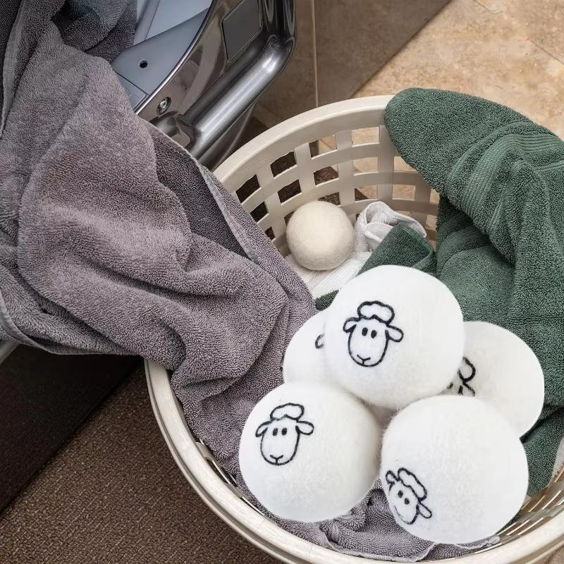 Household Wool Dryer Ball Reusable Washing Machine Quick-Dry Anti-Tangle Laundry Ball Clothe Softener Antistatic Cleaning Gadget