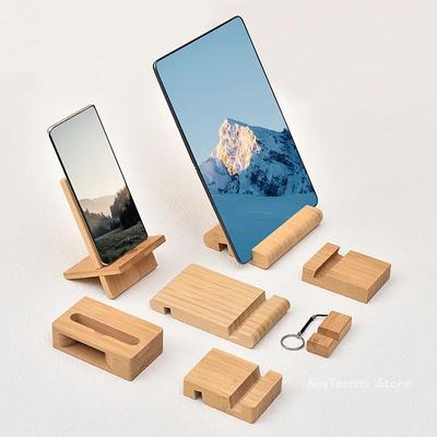 Universal Solid Wood Cell Phone Racks Simple Desk Stand Holder for Mobile Phone Tablet PC E-reader Portable Mobile Phone Holder