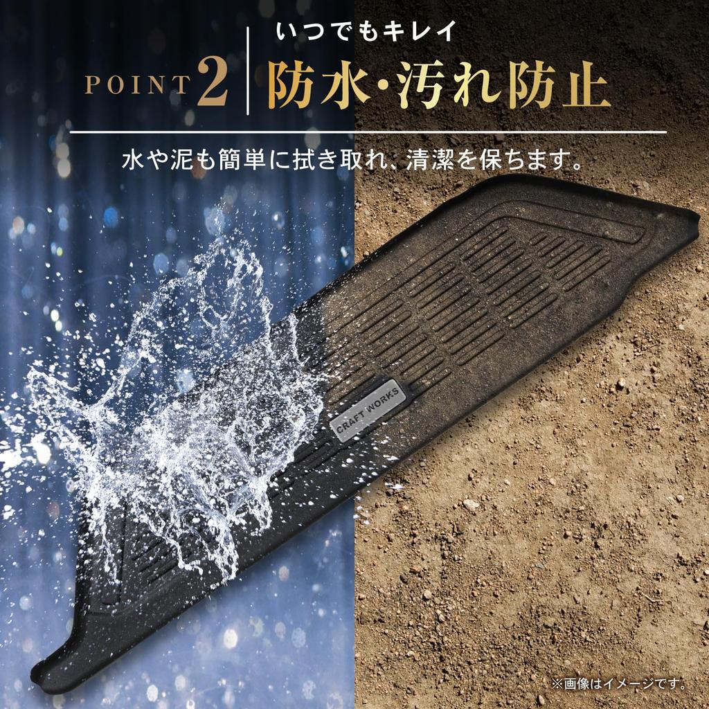 Mechanic Craftworks Side Step Mats for Toyota Hiace 200 Series Debris Entrance Car Car Compatible with Toyota Hiace and Wagons [Automotive Supervised]