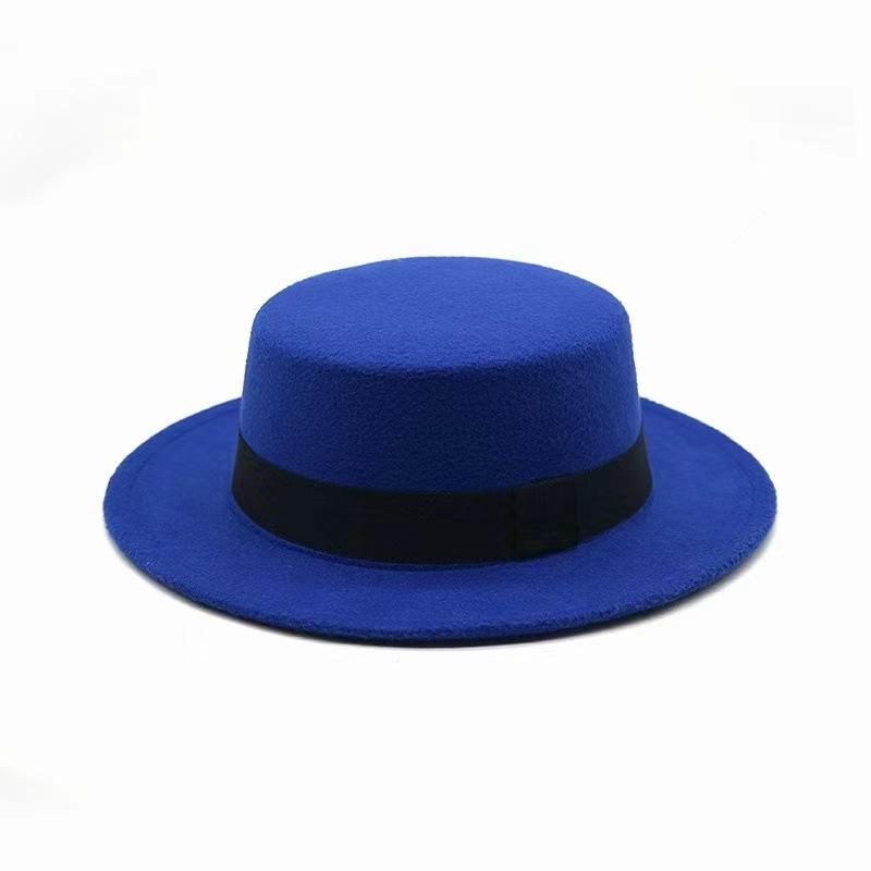 Autumn and Winter New Top Hat, Flat Top Flat Edge European and American Tide Hat, Creative Decorative Hat, Agent To Join