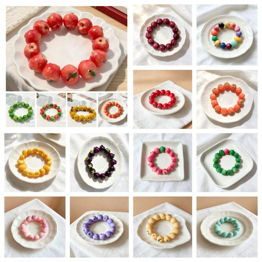 Resin Summer Dopamine Wrist Jewelry Cartoon Y2K Beaded Bracelet Y2K Fashion Girls