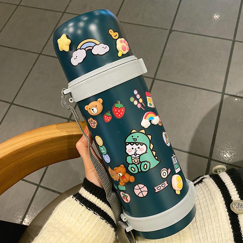 Thermos Cup Large Capacity Kettle High Appearance Level Stainless Steel Cup Cute Male and Female Students with Cover New Water Cup