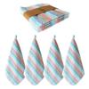 4Pcs/set 35x35cm Square Cotton Household Kitchen Towels Dishwashing Cloth Striped Scouring Pads