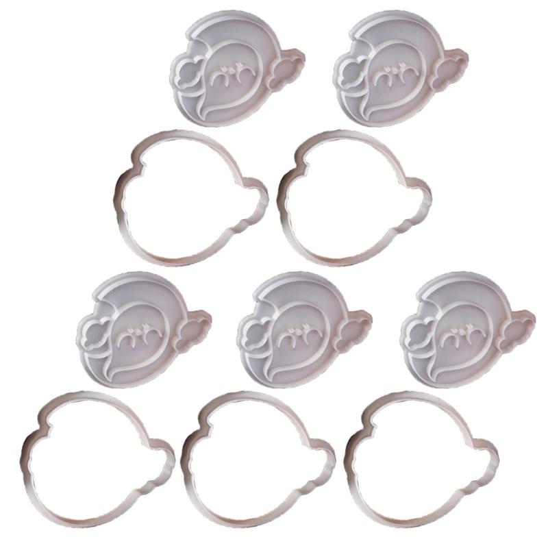 5Pcs Biscuits Mold Halloween Specter Cookie Cutter Biscuits Fondant Cookie Stamp Kitchen Tool Party Supplies