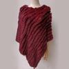 2022 Autumn/Winter Handmade Real Rabbit Fur Knit Triangle Shawl & Women's Pullover Cloak