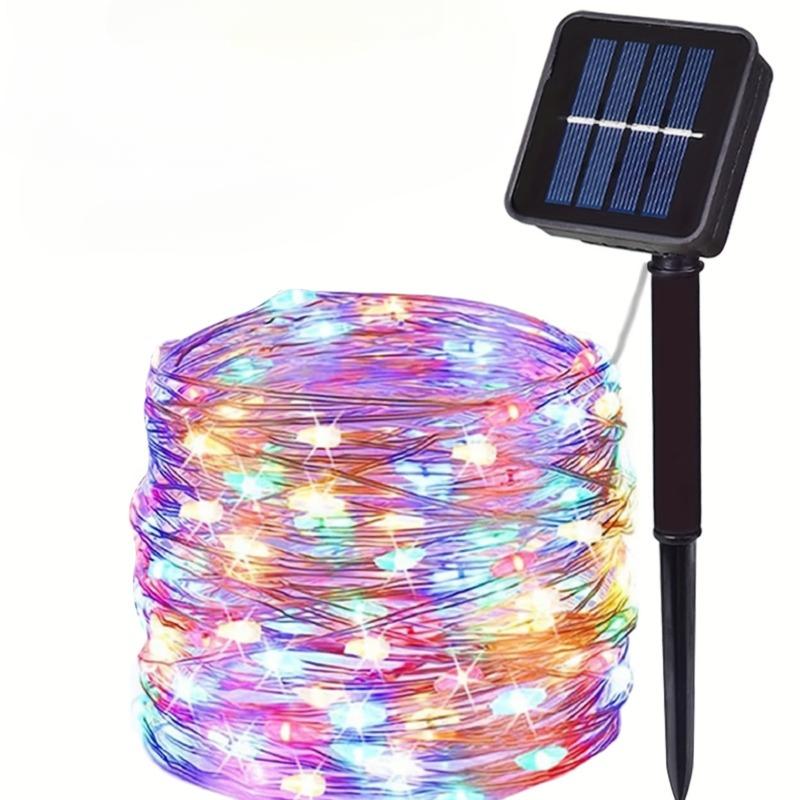 

Солнечные уличные гирлянды Сказочная гирлянда Медная проволока Световая форма пробки Праздничная лампа Свадебная вечеринка Садовый декор