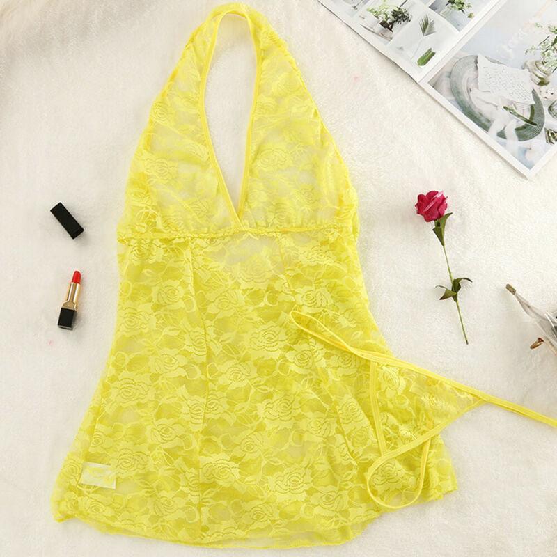 Women's Sexy Sexy Thong Lingerie Lace Holter Cosplay Unusual Pajamas Exfoliate a Dress Babydoll