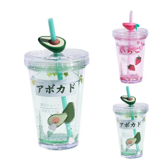 320ml Water Cup Eco-friendly Cartoon Pattern Plastic Lovely Drinking Kettle Supplies for Home