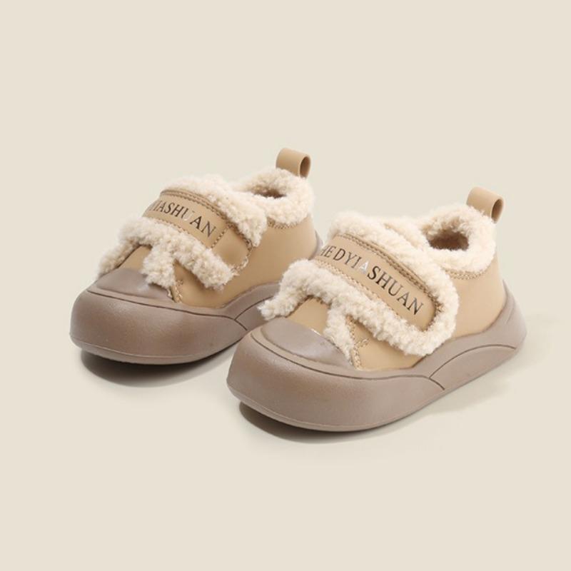 

Детские теплые хлопковые туфли для девочек, легкие туфли для малышей, мужские бархатные туфли на толстой подошве в повседневном стиле 15 абрикосовый