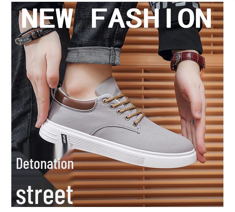 Men's 2025 Autumn Canvas Sneakers - Trendy Korean Fashion, Casual & Versatile.