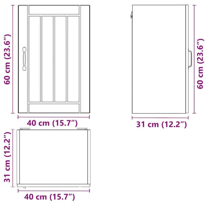 VidaXL Armoire murale de cuisine Lucca vieux bois bois ingénierie 853795