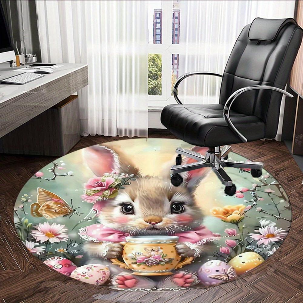 Butterflies And Flowers Painting Fashion Rug Nonslip Carpet Office Chair Mat Design For Office Decor Home Living Room Bedroom Giftt1