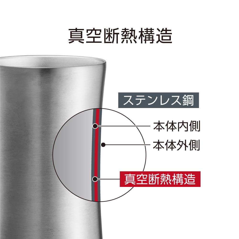 Doshisha Drinkable Mega Mug Silver Black Handle 1.0L