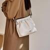Fashion High-End Chain Bag 2025 Autumn Winter New Genuine Leather Bucket Bag Niche Design Commuter Crossbody Women's Bag