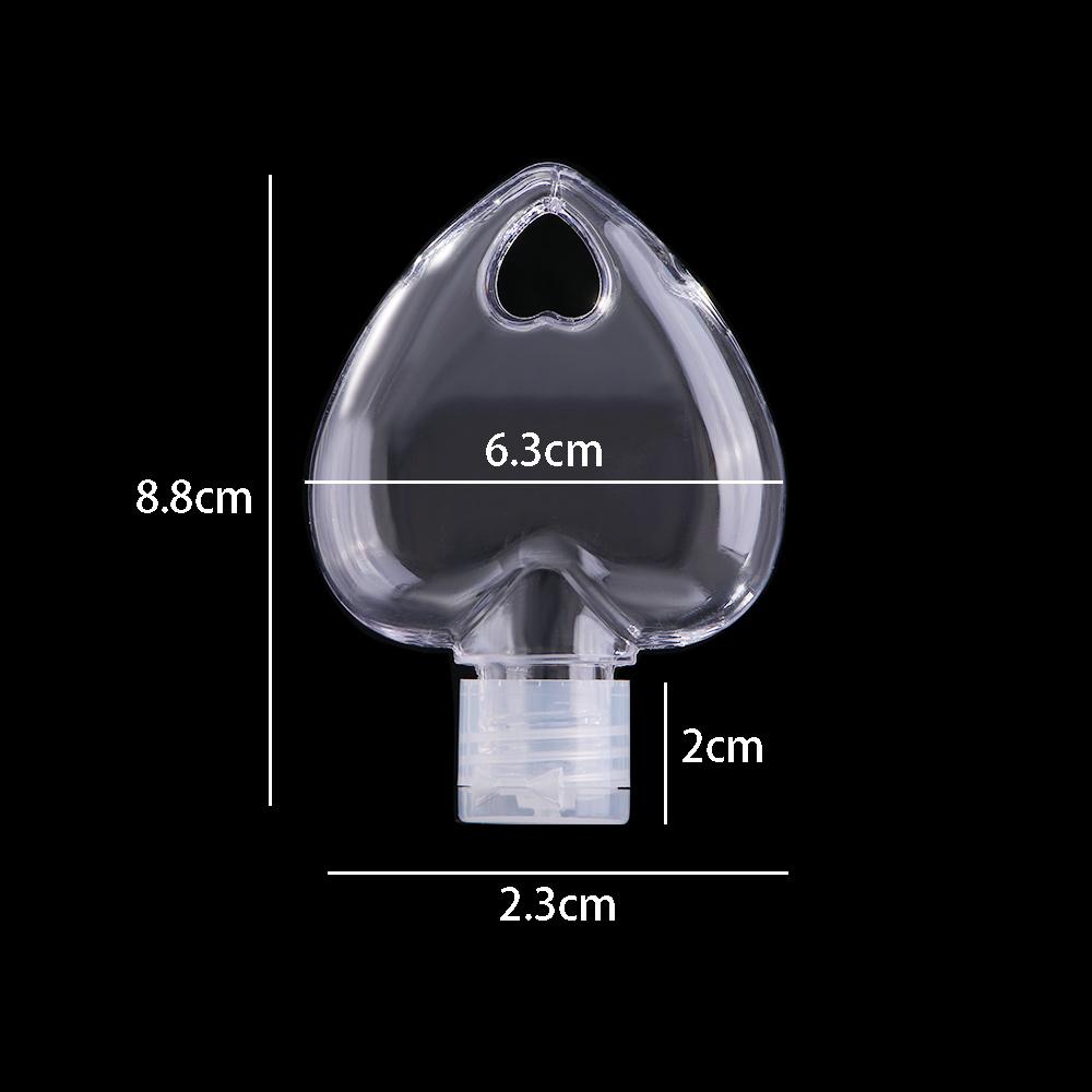 Heart Shape With Key Ring Empty Refillable Bottle Spray Bottle Cosmetic Container Hand Soap Bottle