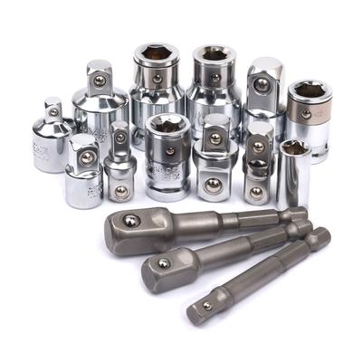 15pcs Ratchet Wrench Socket Converter Head Adapter Set 6 Point Nut Bit Holder Drill Screwdriver Drive Repair Spanner Tool