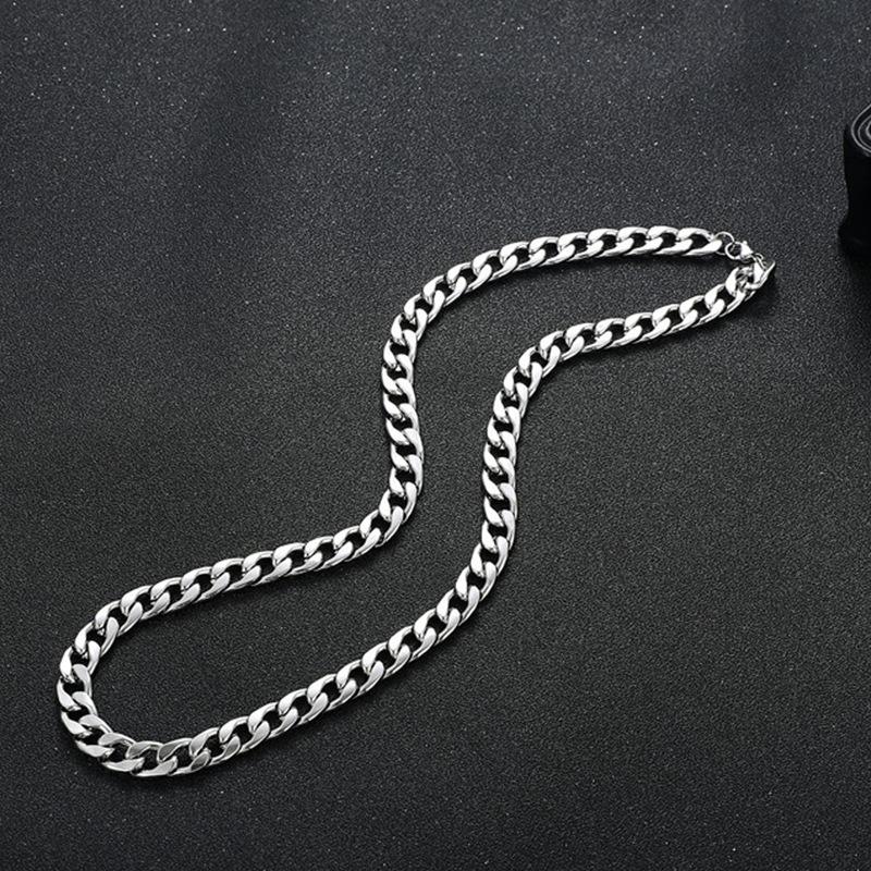 

Унисекс кубинское звено титановая сталь хип-хоп ожерелье - европейский и американский уличный стиль