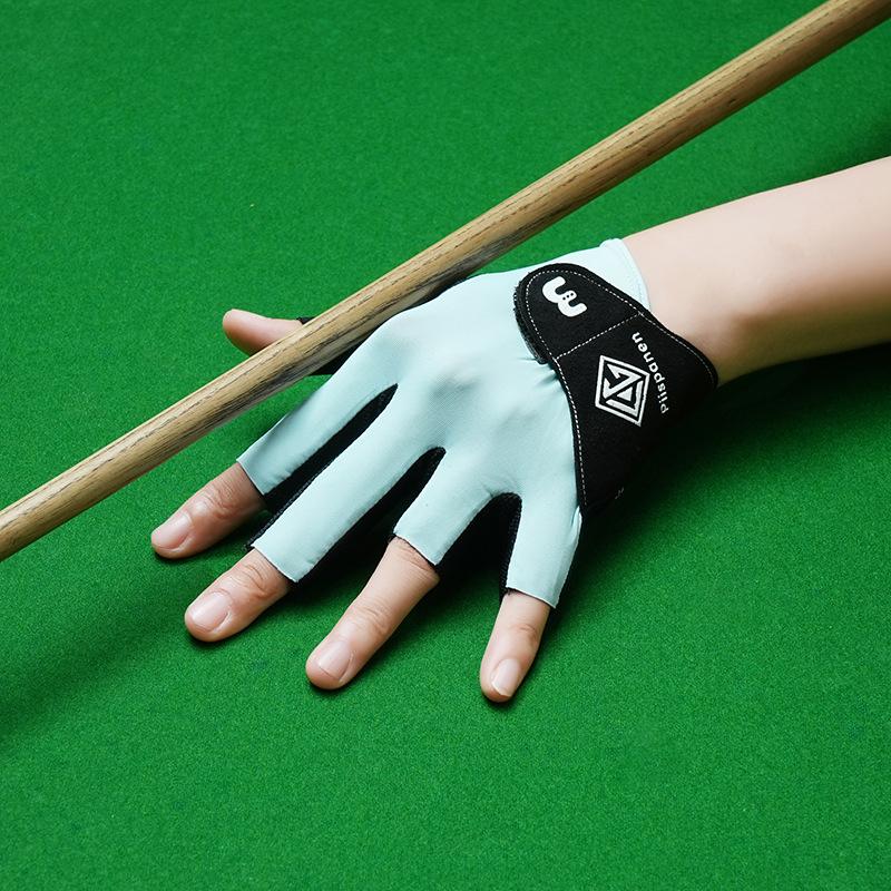 Durable Comfortable Single Anti Slip Half Finger Lightweight Snooker Sweat Wicking Fishing Gloves for Both Men and Women