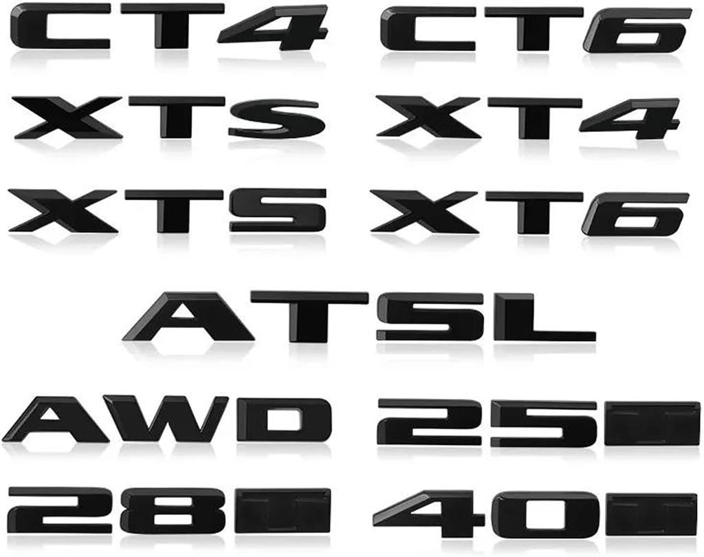 3D ABS Letter Badge Nameplate Rear Fender Trunk Emblem Sticker Accessories for Cadc XT4 XT5 XT6 CT4 CT5 CT6 XTS XT5