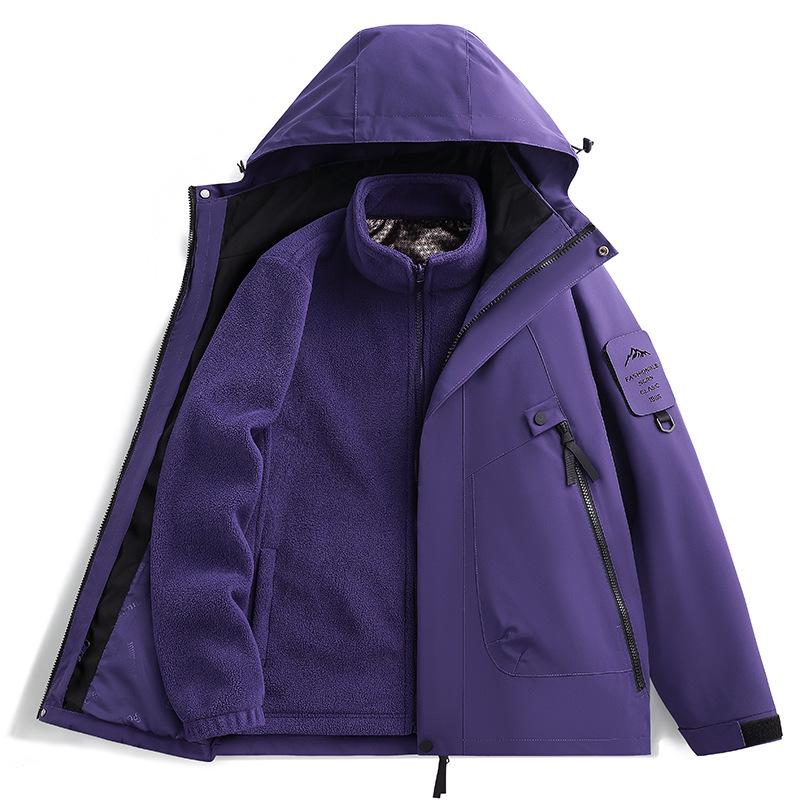 Unisex 3-in-1 Detachable Outdoor Jacket with Graphene Heated Liner for Couples S