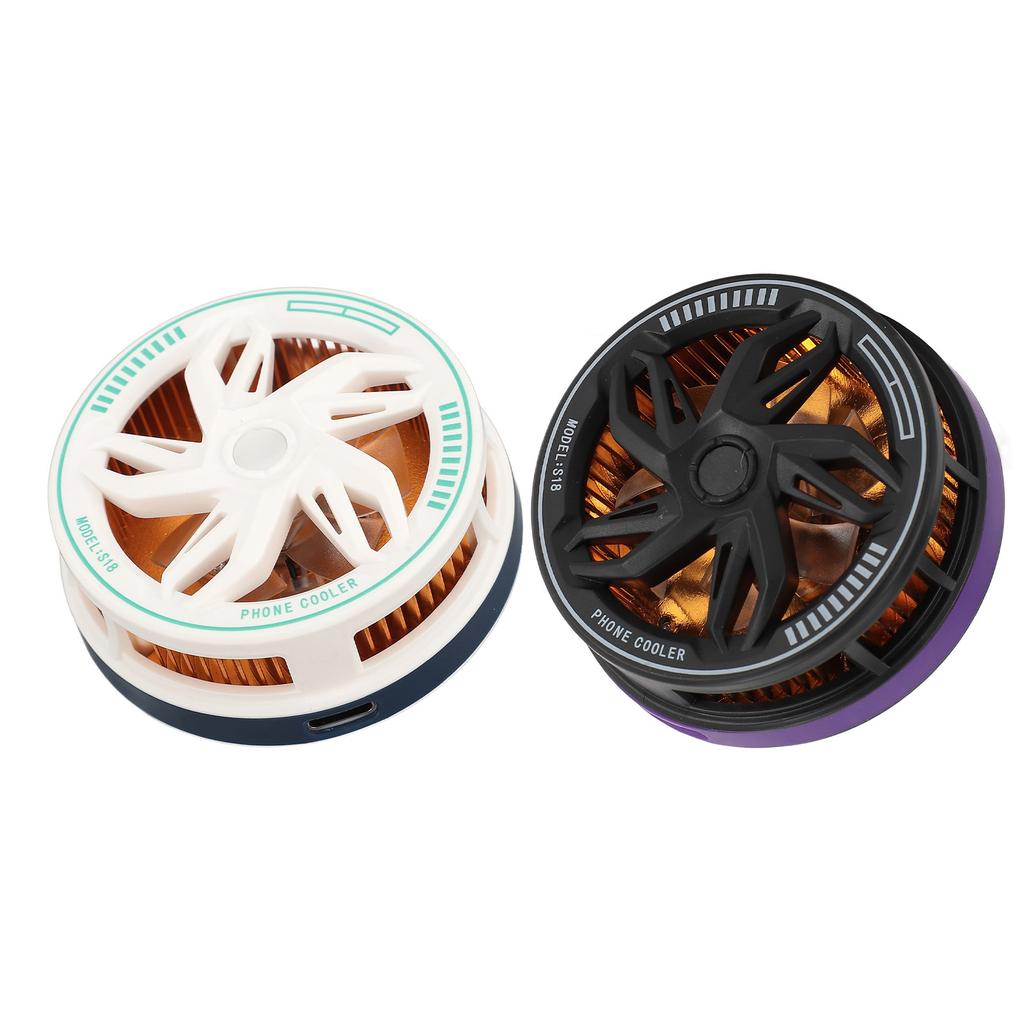 Phone Cooler 15W Magnetic Adsorption Quiet Portable Cell Phone Radiator Cooling Fan for Gaming Live 