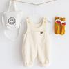 Shidayiya Baby Boys Girls Soft Corduroy Suspender Overalls Loose Retro Toddler Bib Pants Trousers with Pockets (100 (90-100cm Height), C01/White)