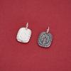 S925 Sterling Silver Heart Sutra Charm Pendant for DIY Beading and Wenwan Buddhist Beads.