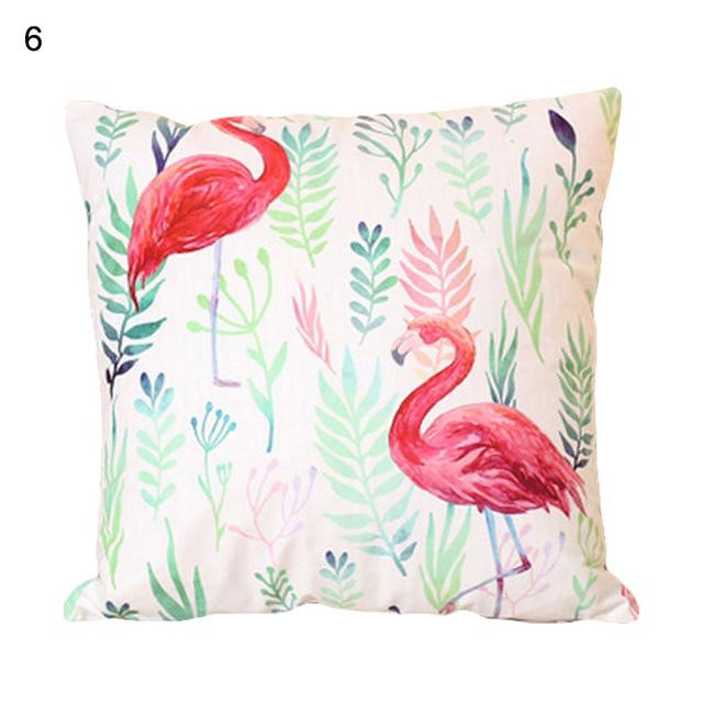 Long-legged Flamingo Series Linen Pillowcase Cushion Cover