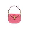 Letter Logo Print Push Lock Closure Calfskin Fabric Shoulder Crossbody Tote Bag Women Handbags Pink 740682681207