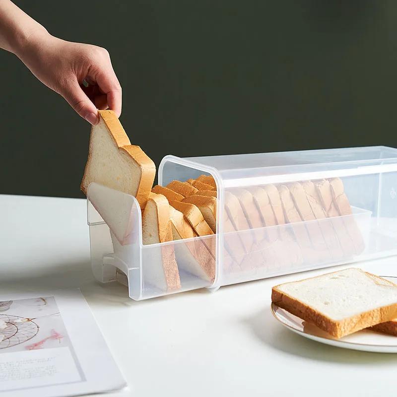 Plastic Bread Box with Sealing Lid and Tray Bread Storage Box Sandwich Bread Storage Box Pasta Storage Box Multigrain Jar