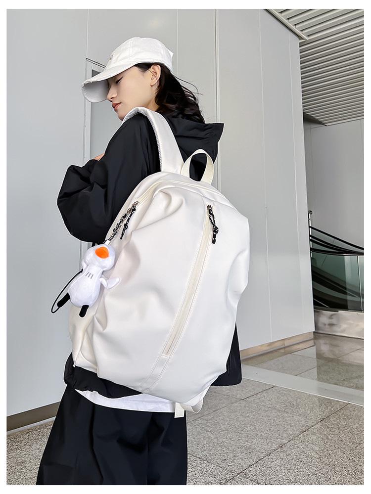 Unisex High-Capacity Solid Color Travel & School Backpack