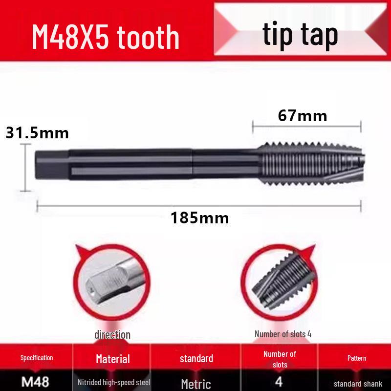 Cobalt Nitride Spiral Tap for Stainless Steel (Drill Bit: M4, M5, M6, M8, M10)