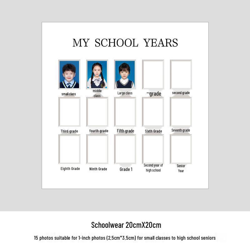Children s Growth Record Photo Album & Frame: From Kindergarten to University
