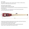 Anygig Portable Travel Electric Guitar, 82cm, 1.6kg, Brown, Sapele 25.5 Full-Scale, Right-Handed, with Gig Bag