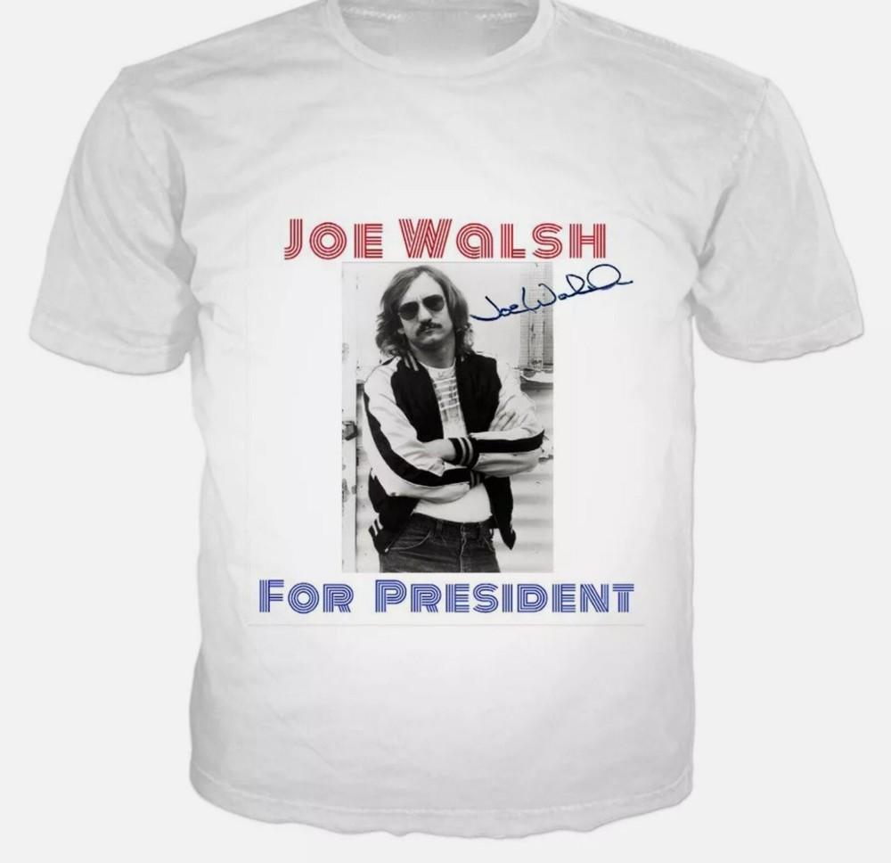 Vintage Joe Walsh For President Heavy Cotton White All Size Unisex Shirt Unisex T-Shirt M
