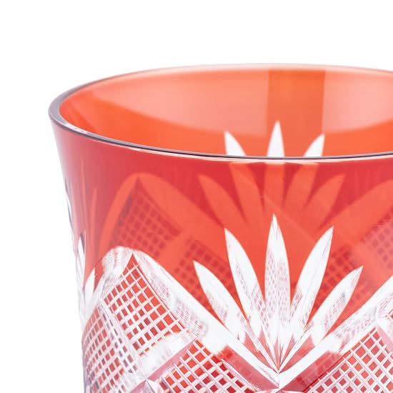 [Authentic] Tajima Glass "Edo Kiriko" Sake Cup, Ochoko, Guinomi, Diameter approx. 6 x Height 8.5cm, 