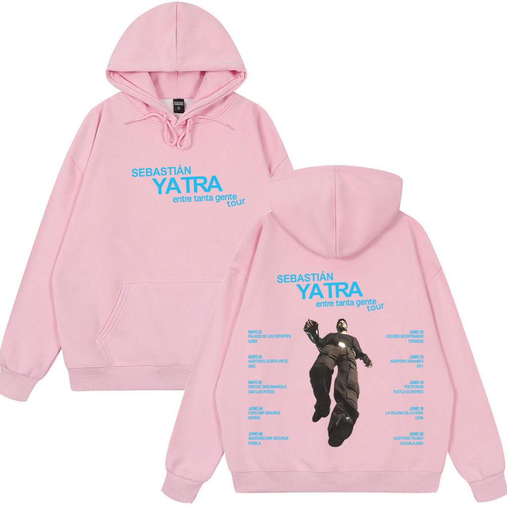 Singer SEBASTIAN YATRA Entre Tanta Gente Album Tour Print Hoodie Men Women Fashion Sweatshirt Winter Loose Casual Pullover