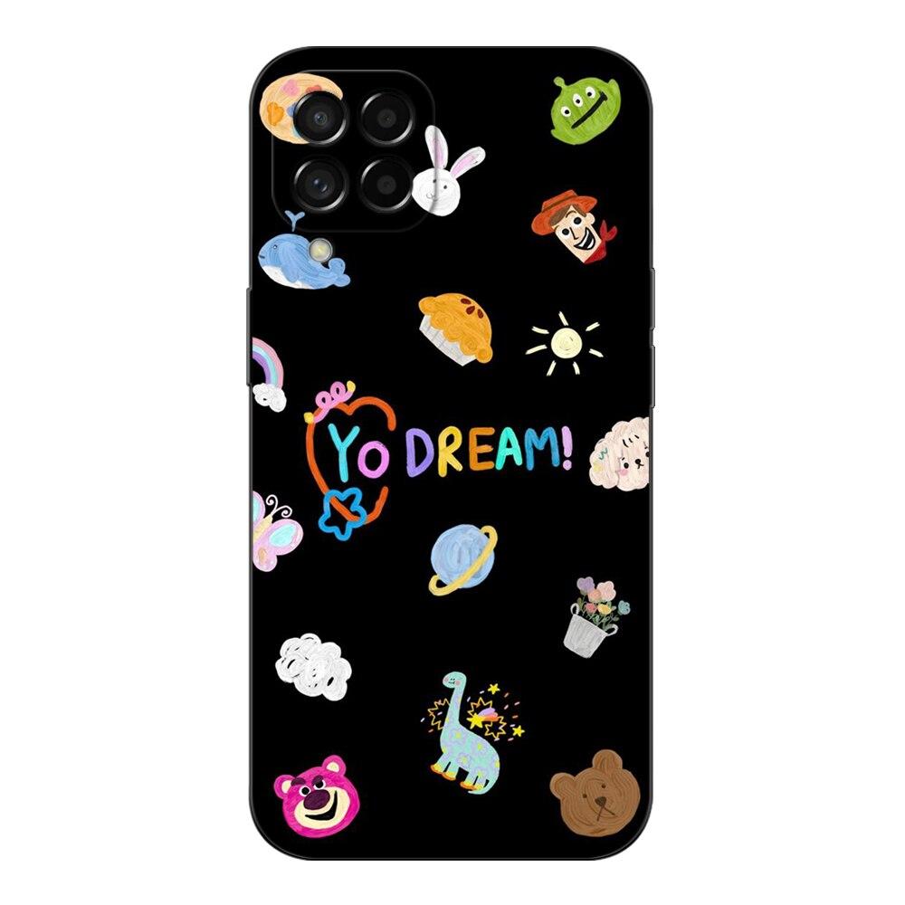 For Samsung Galaxy M53 5G Case Phone Back Cover M 53 m536 Case Soft Silicone Black Tpu Case cute funy