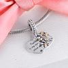Fits Europe Bracelet 925 Sterling Silver Two-Tone Family Tree Heart Charms Beads Women DIY Fine Jewelry Making Winter New